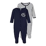 NAME IT 2er Pack Schlafanzüge aus Bio-Baumwolle Dark Sapphire-92