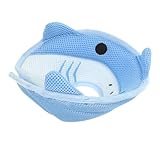 ARTSEWPLY Verstellbarer Weicher Haustier-erholungskragen Shark-Design Atmungsaktiver Schutzkragen für Katzen und Hunde Antibiss Antileckender Schutz nach Operation Wundheilung für