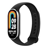 Xiaomi Mi Smart Band 8 Aktivitäts-Armband, AMOLED-Display, Herzfrequenzüberwachung, 190 mAh, 150 + Sportmodi, bis zu 16 Tage Akkulaufzeit, Schwarz