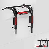 Luckyone Multifunktionale Klimmzugstange zur Wandmontage, Dip-Station für Heimstudio, Indoor-Training, unterstützt bis zu 200 kg