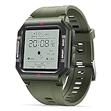 Smartwatch Herren Damen IP68 Wasserdicht Sport Armbanduhr Fitness Tracker mit Pulsuhr Schrittzähler Schlafmonitor 1,3 Zoll Digital Uhr für Android iOS Grün