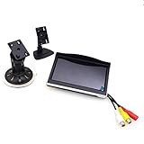 Cocar 5' Auto Saugnapf Halterung Monitor LCD TFT Bildschirm Windschutzscheibe Halterung für Rückfahrkamera/Front-Kamera/Media Player/2 Cinch RCA