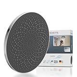 SCHÜTTE 69291 CAPRI Kopfbrause, Wellness-Duschkopf Regendusche mit Anti-Kalk-Noppen, Duschbrause Rund, großer Regenduschkopf, Chrom/Anthrazit
