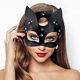 Takmor Catwoman Maske,katzen Maske Catwoman Kostüm für Damen Fuchs Maske Cat Woman Mask für Karneval Maskerade Halloween Weihnachten Kostüm Party Nachtclub