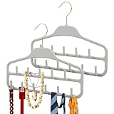 Cozlly 2 Stück gürtelhalter Krawattenhalter Gürtelhalter Kleiderschrank 360 Grad drehbarer Krawattenbügel, 11 Haken platzsparend Krawatte Schmuck Rack Zubehör für Gürtel, Fliege, Schal und Hut