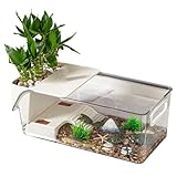 Schildkröte - Aquarium für Krabbenschildkröte | Tierzuchtbasis Faunarium | Behälter 'Lebensraum von Schildkröten| PET-Funktion HABIDAT TERRARIUM zum Füttern von Krabben