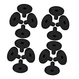 Parliky 20 Stück Teiliges Beckenständer Hülsen aus Schwarzem Kunststoff Langlebiger Cymbal Stand Protector für Verschiedene Trommelsets Robustes Schlaginstrument Zubehör Tragbare