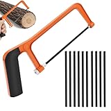 LUMOOM Mini Handsäge und Kleine Metallsäge, Hand Bügelsäge Set mit 10 austauschbarem Sägeblättern, Metallsaegebogen Sägen für Holz Metall Kunststoff Pappe