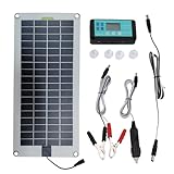 Solar-Erhaltungsladegerät – 30 W 12 V Solar-Autobatterie-Ladegerät, Auto-Solar-Ladegerät-Set, Solar-Batterie, Erhaltungsladegerät, Solarenergie, Batterielade-Set für Auto, Marine, Motorrad,