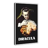 Dracula Filmposter, klassisches Retro-Filmposter, Vintage-Filmposter, gerahmt, 50 x 75 cm