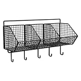 Folpus Hängekorb 3 Gitter, Obst Aufbewahrungskörbe, hängende Obstkörbe, selbstklebend, hängende Lagerung Organisator, Metallgitter Körbe abnehmbar für Küche Bad Schränke, stil b