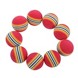 iplusmile 10 Stück Regenbogenball für Haustiere Hundetraining Katzenspielzeug Regenbogenball Interaktives für Hunde Kauspielzeug für Welpen zum Zahnen Eva
