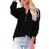 Sommer Damen Oberteile Damen Langarm Blusen Damen Damen Bluse Langarm Elegant Elegant Einfarbig Shirt Blumen Herbst Hemd Knopfleiste Slim Fit Leicht Casual Schicke Frauen Bluse Hemdbluse Ob