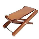 Guitar Foot Stool Ruhe, Holz Eleganter Stil 3 Verstellbare Höhe Non -Slip -Fuß -Hocker Faltbare Fußstütze für Gitarrentraining (Eschenholz)