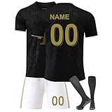 Personalisierbares Kinderfußballtrikot Set 2025/2026 – Individuelles Fußballtrikot mit Name und Nummer, inklusive Shorts und Socken kleine Fußballer und ihre Fans A07