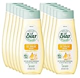 Le Chat Duschgel für den Körper, zart – mit Flüssigseife aus Marseille, 95% Inhaltsstoffe natürlichen Ursprungs, pH-neutrale Formel für die Haut, dermatologisch getestet, 300 ml, 12 Stück