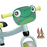 TOURSLOV Lenkertasche Kinder Fahrrad, Reflektierend Fahrradtasche Lenkerkorb Fahrradkorb fürs Laufrad Scooter Dreirad, Zubehör Kinderfahrrad für Jungen Mädchen, mit Schultergurt und 2 Lenkerfransen