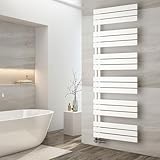 EMKE Badheizkörper 1599x600 mm, Handtuchheizkörper Seitenanschluss Badheizkörper Handtuchhalter Handtuchwärmer Handtuchtrockner Heizkörper Flach Bad Handtuchheizung Weiß 958W