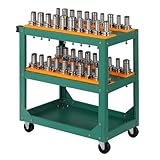 Robuster Rollwagen mit Rädern, 2-lagig, CNC-Werkzeughalter, Allzweck-Servicewagen für Garage, Lager und Werkstatt, industrieller Rollwagen mit Griff