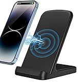 Wireless Charger, Zestiq 15W Induktive Ladestation Handy Ständer, Schnelles Kabelloses Ladegerät für iPhone 16/15/14/13/12/11/X/8, Samsung Galaxy S25/S24/S23/S22/S21, und Qi zertifizierte Geräte