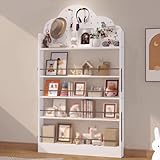 YUGXTH Bücherregal Hinter Der Tür, Organizer Hinter Der Tür mit Perforiertem Brett und Haken, Boden-Bücherregale, Präsentationsständer Pour Chambre a Coucher(Wit,47.2x64.9in/120x165cm)