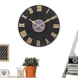 JINGLING Große Außenuhr – wasserdicht mit römischen Ziffern Retro | präzise Uhr klassisch für Haus, Badezimmer, Küche, Schlafzimmer, Schule, Wohnzimmer, einfach zu verwenden