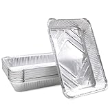 Mudoulu 20 Stück Aluschalen Grill, 31,5 x 21,5 x 5 cm Grillschalen für Gasgrill Holzkohlegrill Backofen, Alu Grillschalen für Fleisch Fisch Gemüse