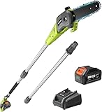 Supstable Akku Hochentaster 8 Zoll, 4000 mAh Akku und Ladegerät