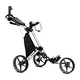 tour made RT-140 3-Rad Push Golftrolley klappbar I Zuladung bis 25kg - starker Alu-Rahmen I Deutsche Markenqualität I viel Zubehör inklusive (Silver-Grey)