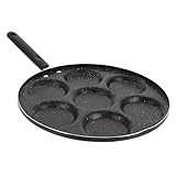 COLLBATH 1 Stück 7 Bratpfanne Antihaft Bratpfannen antihaftbeschichtet Gadgets Küchenhelfer Maschine Bratpfannen Antihaft mit Deckel Eierpfanne elektrischer eierkocher Omelettpfanne Black