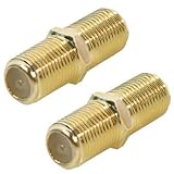 F-Verbinder Gold HQ Qualität Sat Kupplung Buchse/Buchse 2X Stück
