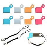 FinalCool 10 Stück USB Staubschutzhüllen Silkon Schutzkappe USB Stecker Abdeckung Schutzhülle Kappe Staubdicht Abdeckkappen Für USB Typ-A, Ink 2 Lanyards