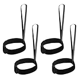 BOXOB 4 Stück Handschuhleine, 31,3x25,3cm Handschuhband Reflektierend Skihandschuh Handgelenkbänder Handschuh Handschelle Skihandschuh Leine für Ski Sport im Freien Zubehör (Schwarz)