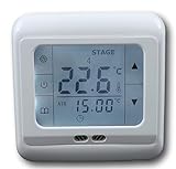 SM-PC®, Raumthermostat Thermostat programmierbar Touchscreen Digital weiß #832