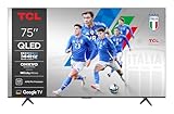 TCL 75P8K 75 Zoll QLED 4K HDR UHD Fernseher, Smart Google TV (Dolby Vision & Atmos, 144Hz Motion Clarity Pro, FreeSync, Onkyo 2.1 Sound, Sprachsteuerung, Kompatibel mit Google Assistant, Google Cast)