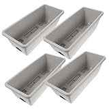 VILLCASE 4 Sätze Rechteckiger Pflanzkasten mit Untersetzer Robust und Witterungsbeständig für Gemüse Sukkulenten und Blumen Mittelgroß für Fensterbank Garten und Balkon Geeignet