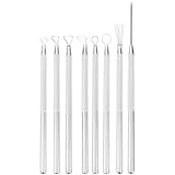 CORHAD 8 Stück Aluminium Töpfernadeln Leichte Modelliernadeln für Filigrane Tonarbeiten Ton Selbstgemacht Detailwerkzeuge für Präzises Lochen und Texturgestaltung
