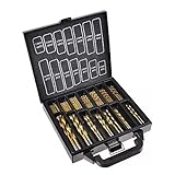 Cryfokt 99-teiliges Ti-beschichtetes Bohrer-Set mit Klaren Zähnen für die Holzbearbeitung Im Baugewerbe. 99-teilige Spiralbohrer-Bits für Automobil-Federstahl