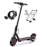 8,5 Zoll Elektroroller mit App-Funktion, mit Handyhalterung und Diebstahlsicherung Faltbarer e Roller, 25-30 km Reichweite Li-Ion Akku, Max. Belastung 120 kg