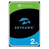 Seagate SkyHawk 2TB interne Festplatte HDD, Videoaufnahme bis zu 64 Kameras, 3.5 Zoll, 64 MB Cache, SATA 6GB/s, silber, Data Rescue Serviceinkl. Data Rescue Service, Modellnr.: ST2000VXZ17