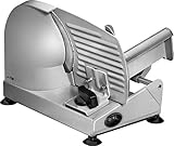 Clatronic® Allesschneider mit Ø 190 mm Edelstahlmesser | elektrische Brotschneidemaschine mit stufenlos einstellbarer Schnittstärke (0–15 mm) | Schneidemaschine mit Metallgehäuse | 150W | MA 3585