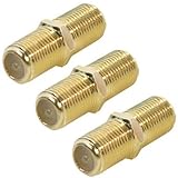 F-Verbinder Gold HQ Qualität Sat Kupplung Buchse/Buchse 3X Stück