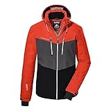 killtec Herren Skijacke/Funktionsjacke mit abzippbarer Kapuze und Schneefang KSW 45 MN SKI JCKT, dunkelorange, L, 38699-000