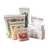 Gefrierbeutel mit Druckverschluss, wiederverwendbar, zum Aufstellen, 85 x Sandwich-Aufbewahrungsbeutel, auslaufsicherer Kühlschrank-Aufbewahrungsbehälter – Mahlzeitenvorbereitung, Mittagessen