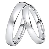 DOOSTI Trauring/Ehering/Partnerring - SWEET Silber 925/- Silber Ring - hochwertiger Silberring - Damen und Herren Variante (Ring ohne Stein, 68)