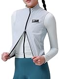 INBIKE Winddichte Jacke Damen Weste Windbreaker Fahrradweste Leichtweight Atmungsaktiv UV Schutz SPF50+ Fahrrad Rennrad Fashion Arbeit Grau L