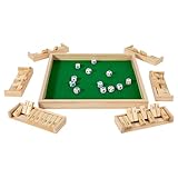 Shut The Box Spiel,Gesellschaftsspiel Mit Holzwürfeln Für Tisch Und Unterhaltung - Tragbares Gesellschaftsspiel Für Familienabende Campingurlaub Caféfeiern & Festtagsgeselligkeit
