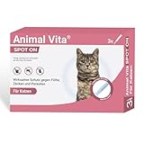 Animal Vita® Spot On Zeckenschutz für Katzen [zuverlässiger Zeckenschutz] Zeckenmittel für Katzen -Zeckenschutz Katze- Spot On für Katzen