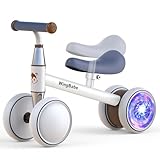 WINGBABE Kinder Laufrad ab 1 2 Jahr Balance Lauflernrad Spielzeug mit Vierrädriger Leuchtender Kinderspielzeug Geschenke 10-24 Monate Baby mit V Verstellbarer Sitz,Spielzeug für Geburtstag Geschenk