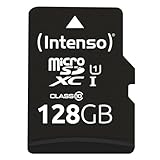 Intenso Premium microSDXC 128GB Class 10 UHS-I Speicherkarte inkl. SD-Adapter (bis zu 90 MB/s), schwarz